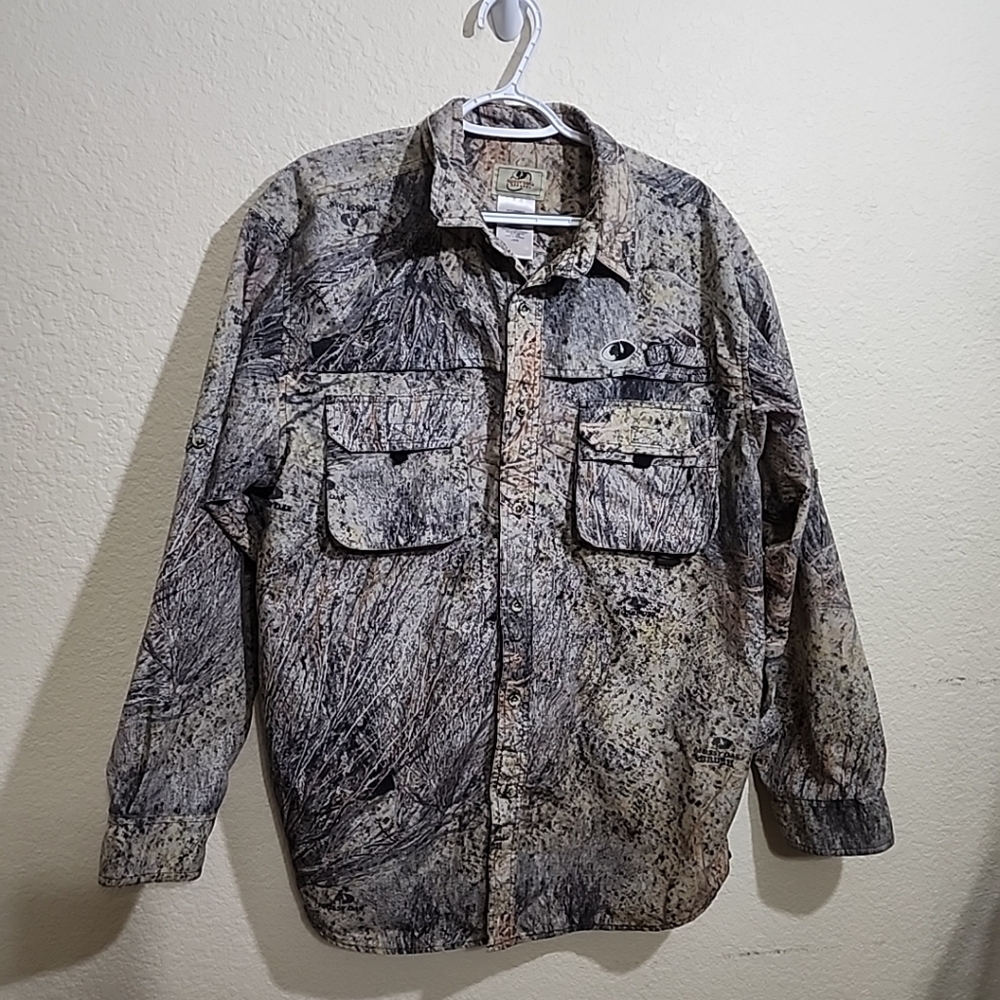 Mossy Oak Shirt Men's Size Large Camo Hunting Outdoors Lightweight